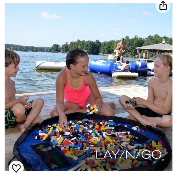 Lay-n-Go 2-in-1 Portable Drawstring Toys Storage Organizer and Play Mat - 18โ Sz - Picture 2 of 6